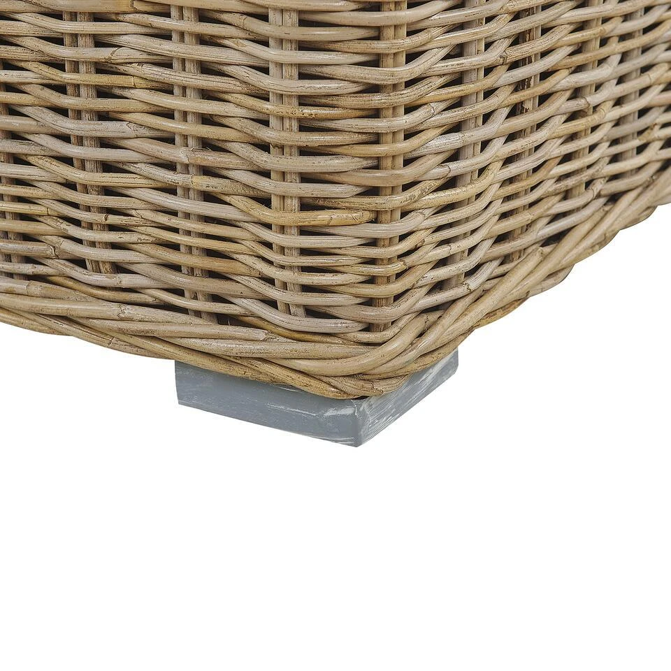 ARDEA - Tuinstoel Set Van 2 - Natuurlijk - Rotan 9 ARDEA - Tuinstoel Set Van 2 - Natuurlijk - Rotan - Afbeelding 9