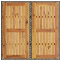 VidaXL - Tuintafel Met Acaciahouten Blad - Grijs - Poly Rattan - 80 X 80 X 75 Cm -Leenbakker Winkel e1c88f08edea4c3c9a5abe922400e5ab