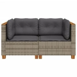 VidaXL - Tuinbank - Grijs - Poly Rattan - 2 Stuks -Leenbakker Winkel e2629a246bb44e54b27fe5f72ab08a97