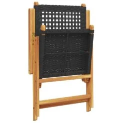 VidaXL - Verstelbare Tuinstoelen - Zwart - Poly Rattan En Hout Zwart - 4 Stuks -Leenbakker Winkel e322acc639cf480dba7a22787d769bcc