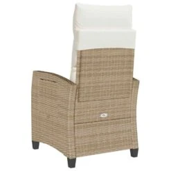 VidaXL - Verstelbare Tuinstoel Met Bijzettafel - Beige - Poly Rattan -Leenbakker Winkel e4086dd825bc4d58813fcbe147eb1347