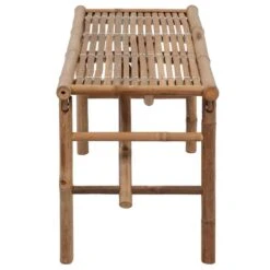 VidaXL - Tuinbank Inklapbaar Met Antraciet Kussen - Bamboe - 118x38x45 Cm -Leenbakker Winkel e628ac95d2e74c2789860b16f94984f2