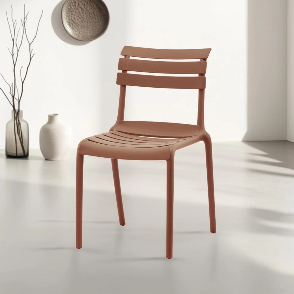 DS4U - Liam Terrasstoel - Terracotta 2 DS4U - Liam Terrasstoel - Terracotta - Afbeelding 2