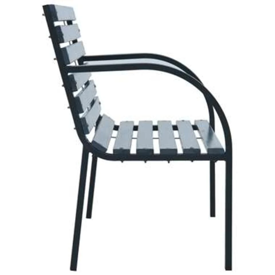 VidaXL Tuinbank 120 Cm Hout Grijs 3 VidaXL Tuinbank 120 Cm Hout Grijs - Afbeelding 3