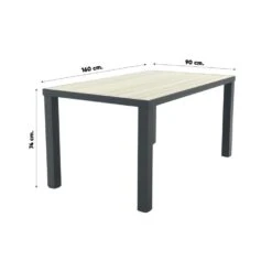 VDG Nola Tuintafel 160x90 Cm. - Antraciet/Houtlook 19 VDG Nola Tuintafel 160x90 Cm. - Antraciet/Houtlook -Leenbakker Winkel e8902139143844c1836a27eac0bbd353