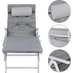 O'DADDY Opvouwbaar Ligbed Met Hoofdsteun - 183x60x39 Cm - Grijs -Leenbakker Winkel e976a5adfb984ce58d483f130cbb39e6