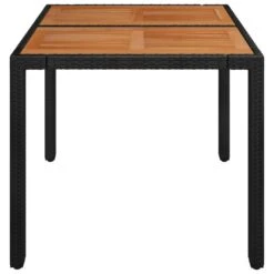 VidaXL - Tuintafel Met Houten Blad - Zwart - Poly Rattan - 90 X 90 X 75 Cm 9 VidaXL - Tuintafel Met Houten Blad - Zwart - Poly Rattan - 90 X 90 X 75 Cm -Leenbakker Winkel ea900c1a626c4b999a9bab71cf76bd8d