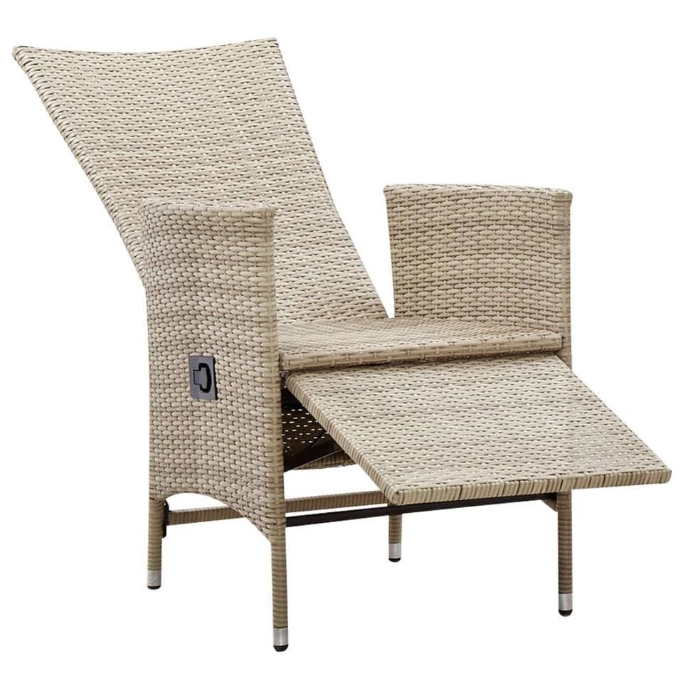 VidaXL - Tuinstoelen - Beige - Poly Rattan - 2 Stuks - Met Kussens 5 VidaXL - Tuinstoelen - Beige - Poly Rattan - 2 Stuks - Met Kussens - Afbeelding 5