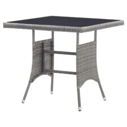 VidaXL - Tuintafel - Grijs - Poly Rattan - 80 X 80 X 74 Cm -Leenbakker Winkel eb7b3a4048ea46638e9bcc7d3831cf44
