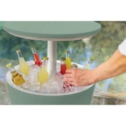 Keter Coolbar Partytafel - 49.5x49.5x57cm - Groen -Leenbakker Winkel ed480caa70334dcfa7b4de52636280c9