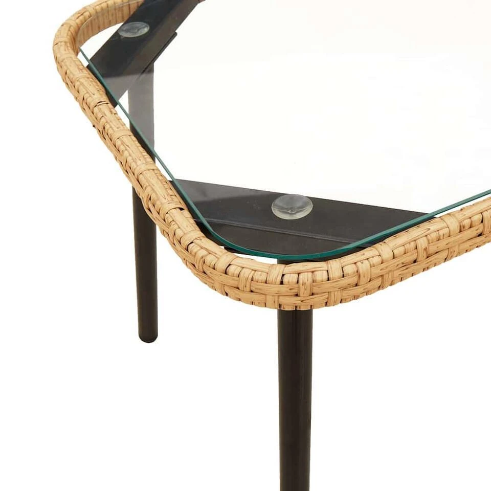 VidaXL - Salontafel - Bruin - Poly Rattan - 90 X 45 X 43 Cm 7 VidaXL - Salontafel - Bruin - Poly Rattan - 90 X 45 X 43 Cm - Afbeelding 7