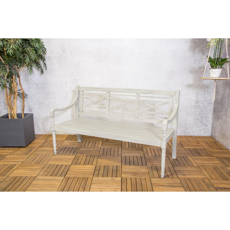 Sens-Line - Louis 3-zits-bank - 150cm - Hout Grijs 2 Sens-Line - Louis 3-zits-bank - 150cm - Hout Grijs - Afbeelding 2