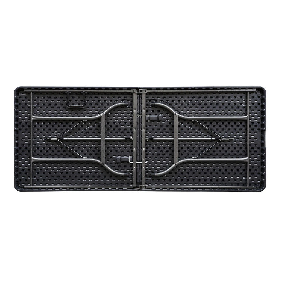 ERRO Vouwtafel - Wickerlook - 180x74cm - Zwart 2 ERRO Vouwtafel - Wickerlook - 180x74cm - Zwart - Afbeelding 2