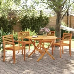 VidaXL - Tuinstoelen - Bruin - Acaciahout - 4 Stuks - 59x55x85 Cm -Leenbakker Winkel f02679a1226f42728991493bae0224fd