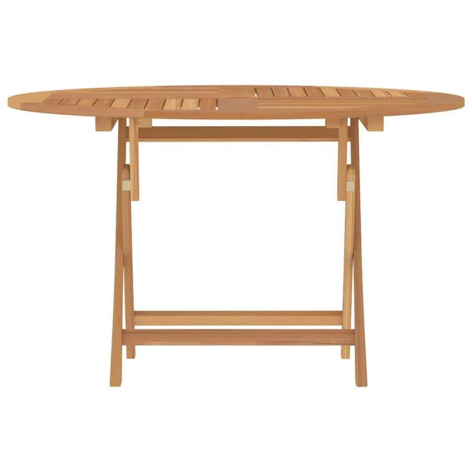 VidaXL - Tuintafel Inklapbaar - Bruin - Massief Teakhout - Ø 110x75 Cm 3 VidaXL - Tuintafel Inklapbaar - Bruin - Massief Teakhout - Ø 110x75 Cm - Afbeelding 3