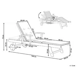 Beliani Tuinligstoel TOSCANA - Donkere Houtkleur Acaciahout -Leenbakker Winkel f13571397a784bb8b23d72e6d2234870