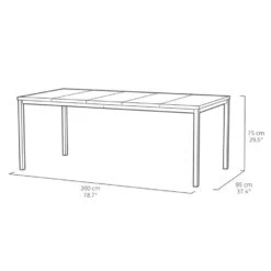 Keter Signature Porto Tafel - 95x200x75cm - Ashwood 12 Keter Signature Porto Tafel - 95x200x75cm - Ashwood -Leenbakker Winkel f436f9575ddd469e9bef077b8e432fa7