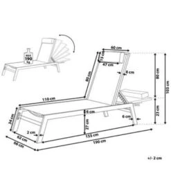 Beliani Tuinligstoel CATANIA - Zwart Polyester, Aluminium -Leenbakker Winkel f4602cb499714e719ddd8886d4482670