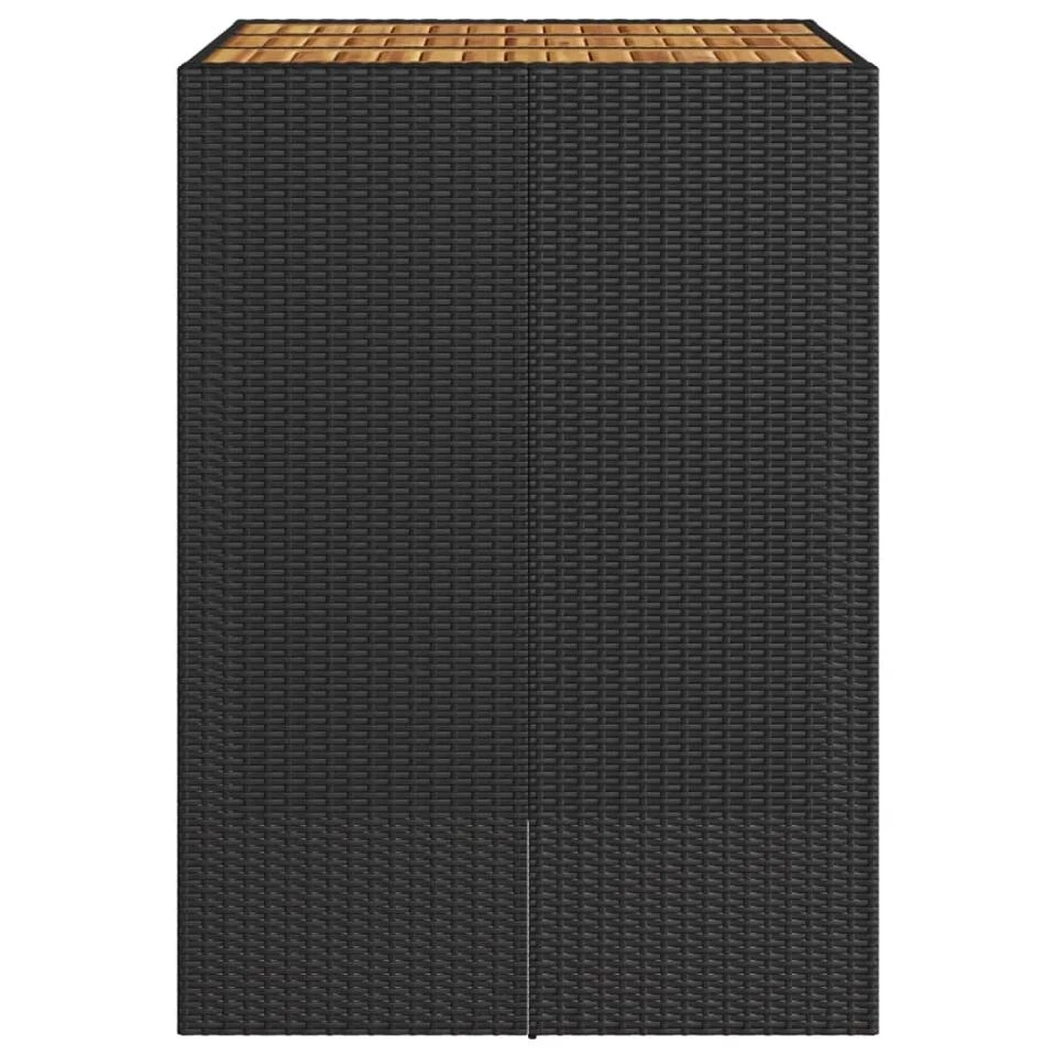 VidaXL - Tuinbartafel - Zwart - Poly Rattan - 105 X 80 X 110 Cm 6 VidaXL - Tuinbartafel - Zwart - Poly Rattan - 105 X 80 X 110 Cm - Afbeelding 6
