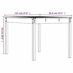 VidaXL - Tuintafel - Wit - Grenenhout - 121 X 82.5 X 76 Cm -Leenbakker Winkel f551329900964b028789c8f55d2b5e32