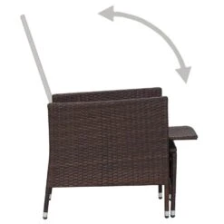 VidaXL - Tuinstoel - Bruin - Poly Rattan - Verstelbaar - Met Kussens -Leenbakker Winkel f5537536664b4f7c9d4c29394585cd62