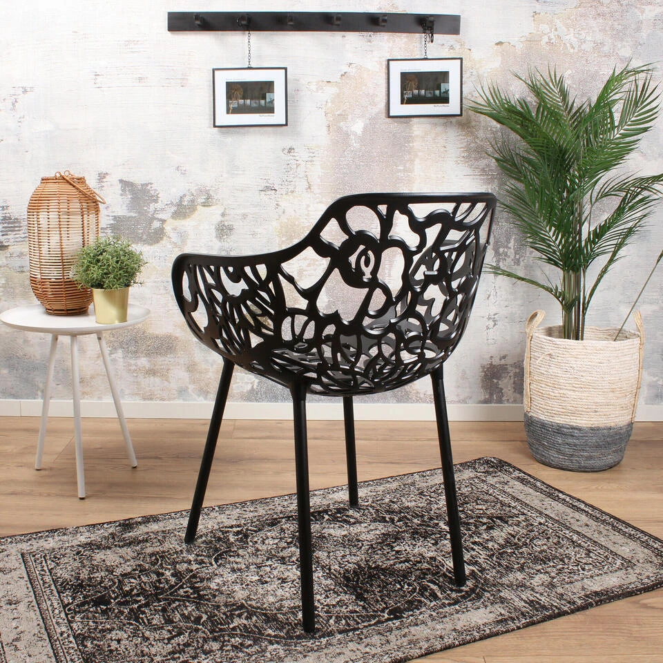 DS4U - Cast Magnolia Stoel Met Arm Zwart 5 DS4U - Cast Magnolia Stoel Met Arm Zwart - Afbeelding 5