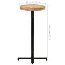 VidaXL Bartafel Rond Ø50x110 Cm Ruw Mangohout -Leenbakker Winkel f5d323eaf65c4ea5817bf02097e02766