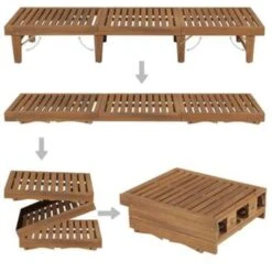 VidaXL Ligbed Inklapbaar Massief Acaciahout -Leenbakker Winkel f62992e4c89e486a991f6e1a33542a09