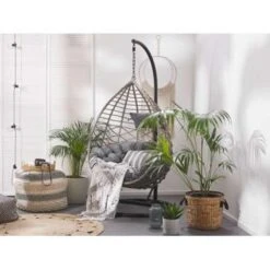 ARSITA - Hangstoel - Grijs - 100 Cm - PE Rotan -Leenbakker Winkel f71a091ed66342a38d9c461e00178eea