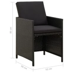 VidaXL - Buitenstoel - Zwart - Poly Rattan - 4 Stuks -Leenbakker Winkel f9f3ab1c90854f4fa883a3810ab9aecb