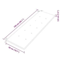 VidaXL - Batavia Tuinbank Met Beige Kussen - Teakhout - 150x51.5x84 Cm -Leenbakker Winkel fa208e83867a4f9f9a3c5df937db5a14