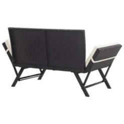 VidaXL Tuinbank Met Kussens 176 Cm Poly Rattan Zwart -Leenbakker Winkel faef1c7b597c488390eb10e316127a41