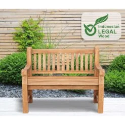 CLP Teakbank Teakbank 120 Cm Mit Abdeckhaube 120 Cm -Leenbakker Winkel fb517861834a4abd810db0bfcacddba4