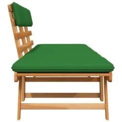 VidaXL - Tuinbank 2-in-1 - Groen - Acaciahout - 190 Cm - Met Kussens -Leenbakker Winkel fd5315ed0e534414b1da0ec23a94aeec
