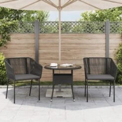 VidaXL - Tuinstoelen - Kussens - Zwart - Poly Rattan - 2 Stuks -Leenbakker Winkel fe507897261246df8486dba290f15118