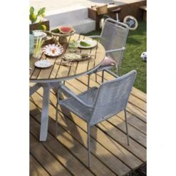 Stapelstoel Isola - Metaal/rope Zand - 85x53x64 Cm -Leenbakker Winkel sf 50105188 03