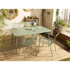 Tuintafel Vence - Metaal Lichtgroen - 72x150x90 Cm -Leenbakker Winkel sf 50155185