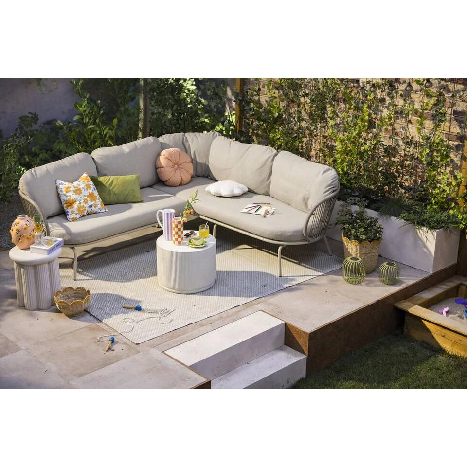 Tuinbijzettafel Rafinna - Zand - 38x50x50 Cm 2 Tuinbijzettafel Rafinna - Zand - 38x50x50 Cm - Afbeelding 2