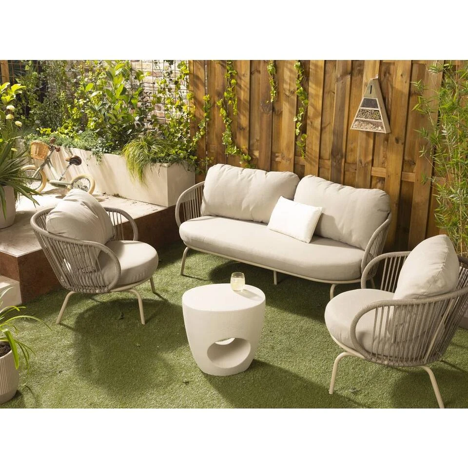 Tuinbijzettafel Corfu - Zand - 46x50x40 Cm 5 Tuinbijzettafel Corfu - Zand - 46x50x40 Cm - Afbeelding 5