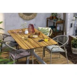 Tuintafel Perpignan - Zand/metaal - 75x160x90 Cm 17 Tuintafel Perpignan - Zand/metaal - 75x160x90 Cm -Leenbakker Winkel sf 50156105 03