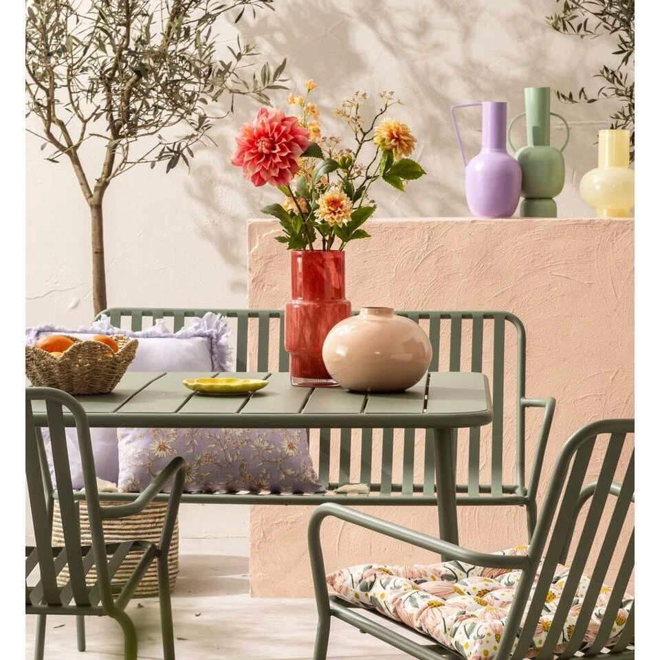 Tuinbank Vence - Metaal Lichtgroen - 81x114x62 Cm 8 Tuinbank Vence - Metaal Lichtgroen - 81x114x62 Cm - Afbeelding 8
